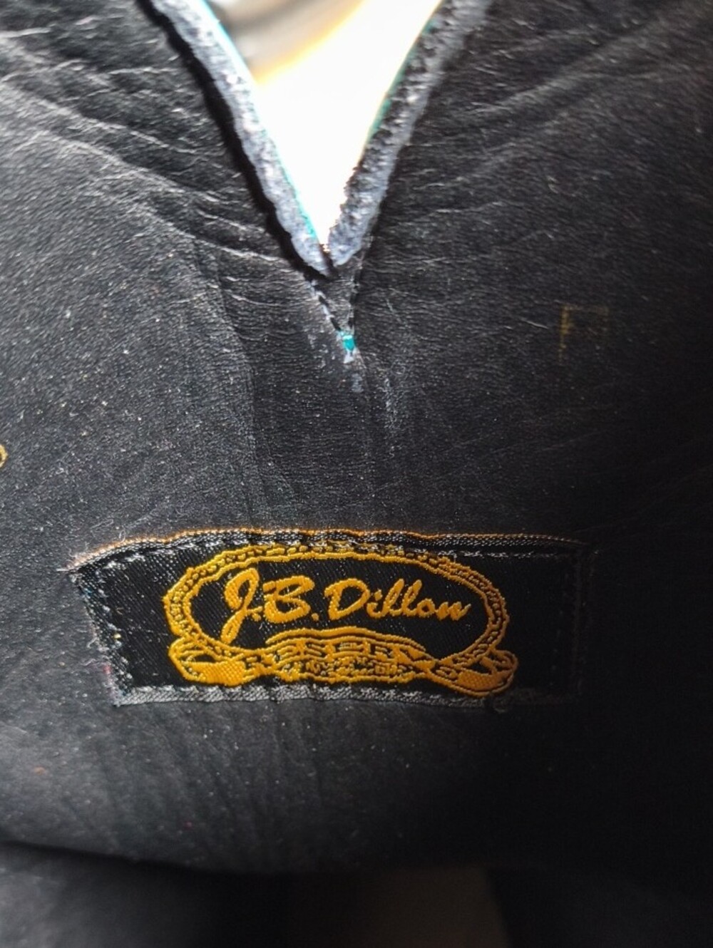 J.B. Dillon Black Western Leather Boots with Turquoise & Pink Embroidery 🩵NEW 8 - Picture 3 of 14